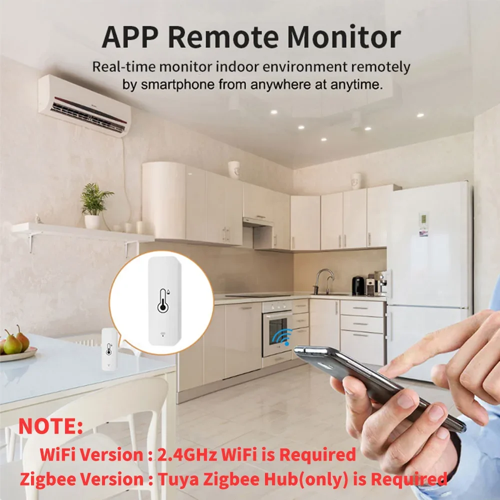Tuya WiFi Zigbee Temperatur Feuchtigkeit Sensor Smart Home – Bild 2