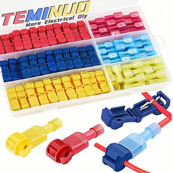 T-Tap-Kabelverbinder, 60/50/40 Stück, selbstabisolierend mit vollständig isoliertem Nylon, männlicher