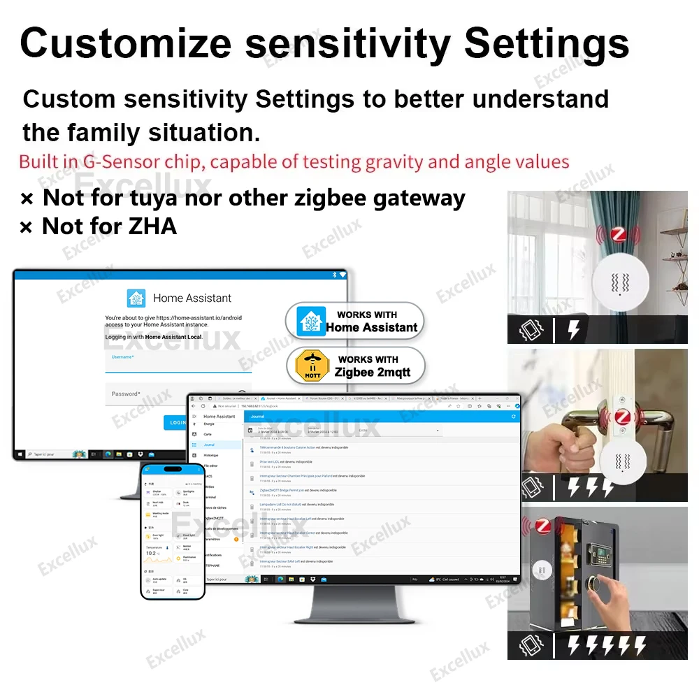 ZigBee Smart Vibration Sensor Tilt Detector Monitor App – Bild 4