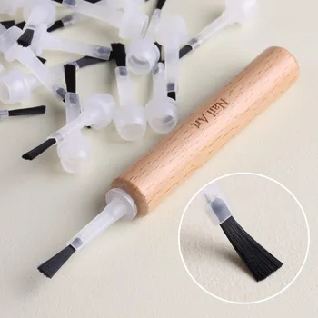 Professionelles Nail-Art-Pinsel-Set mit abnehmbarem Holzgriff - multifunktionale Nagellack-Pinsel