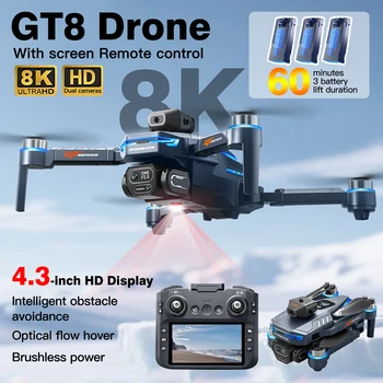 GT8 Drohne 8K Professionelle Dual-Kamera GPS FPV Bürstenloser Motor Optischer Fluss Schwebefunktion Faltbarer