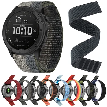 22 mm 26 mm QuickFit Nylon-Schlaufenarmband für Garmin Tactix 7 AMOLED Delta Bravo Band für Garmin Fenix 7X 6