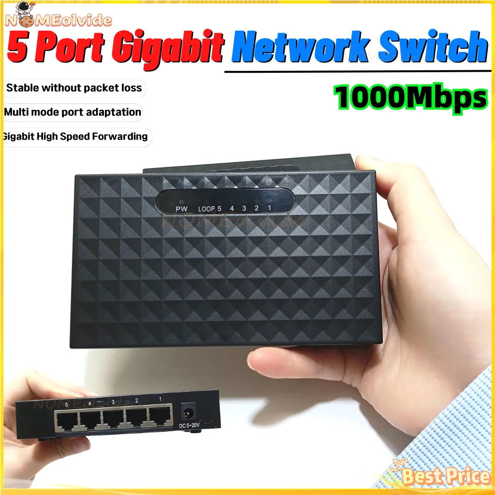 5-Port-Gigabit-Switch Netzwerk-Ethernet-Switch