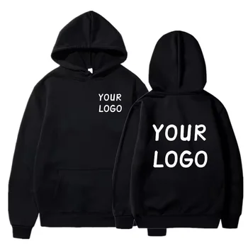 DIY Custom Your Brand LOGO Männer Frauen Casual Hoodie Top Einfarbig Pullover Straße Persönlichkeit Sweatshirt