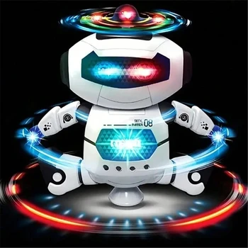 Intelligentes Tanzendes Roboter-Spielzeug mit 360 ° Elektrisches Spielzeug mit Rotations- und Lichteffekten
