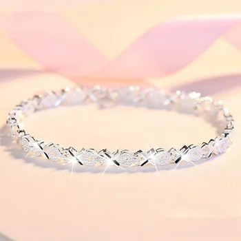 Armband aus 925er-Sterlingsilber, modisch, mehrere Stile, Armbandkette für Damen, modisches