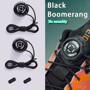 Set/1 Paar Schuhschlösser ohne Krawatte - drehbare Schnallen für Sport- und Outdoor-Schuhe (6 Stück)