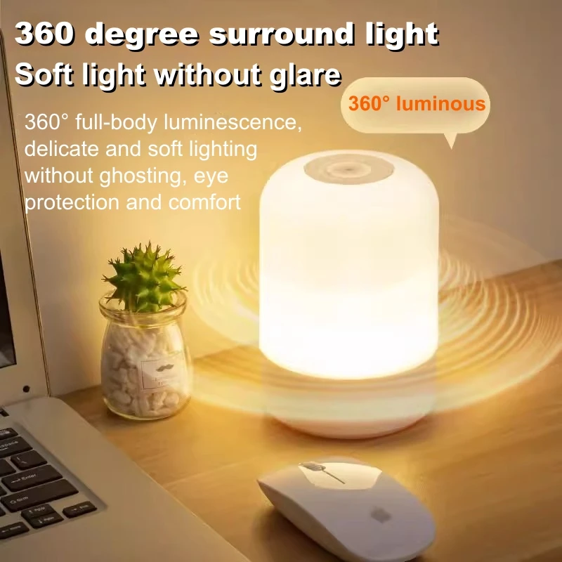 Dimmbare LED-Nachttischlampen mit USB-Anschluss, 3 Farben – Bild 4