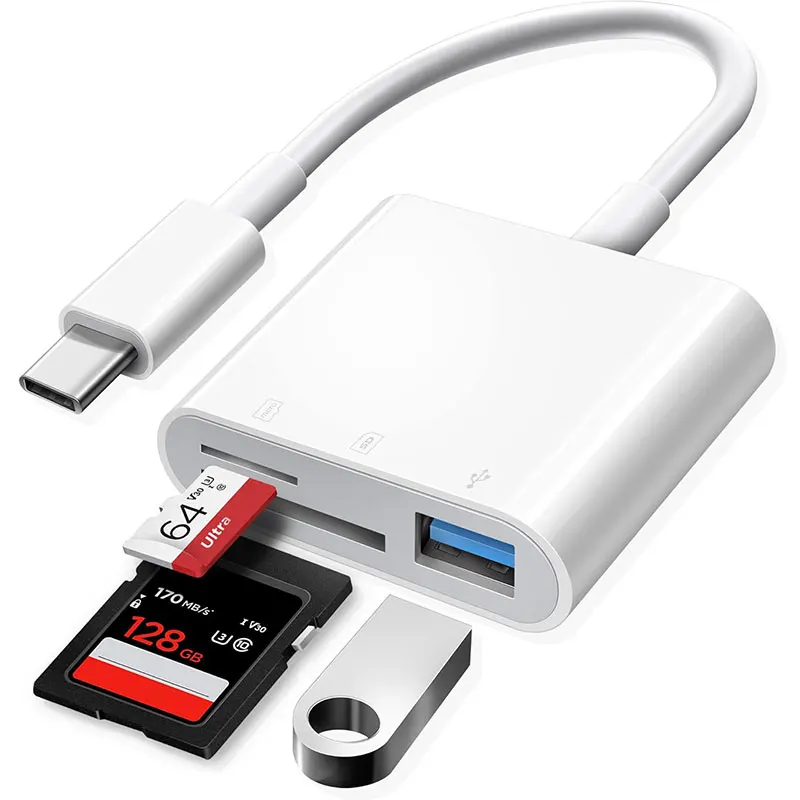 3-in-1-Adapter Typ-C, Tf, Cf, Sd, Speicherkartenleser