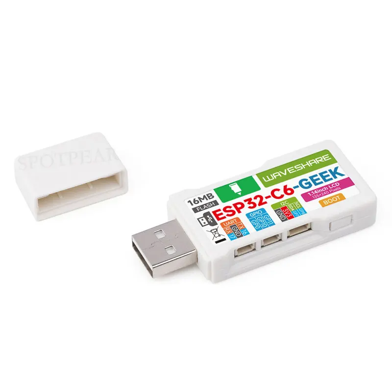 ESP32-C6 GEEK Board mit 1,14-Zoll-LCD, USB-A, TF-Kartenslot – Bild 4