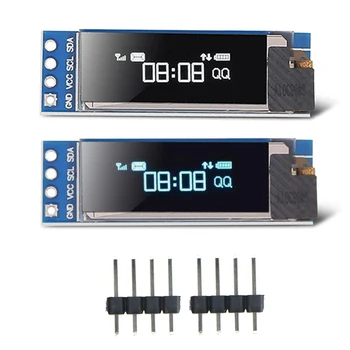 0,91 Zoll 6Pin IIC I2C SPI Schnittstelle OLED Weiß LCD Display Modul 0,91 "Laufwerk SSD136 Bord Für Arduino