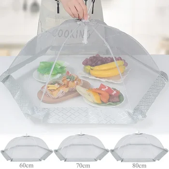 Küche faltbare Lebensmittel Mesh-Abdeckungen Esstisch Anti-Fliegen-Mücke Pop-up-Mahlzeit Obst atmungsaktives