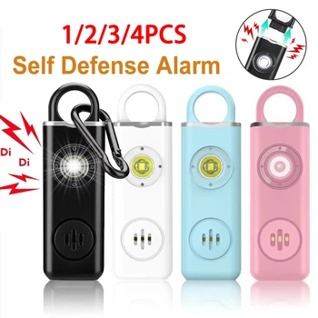 130 dB Selbstverteidigungsalarm mit lauter Schrei, USB-Aufladung, Panikalarm, Anti-Wolf-Alarm für Mädchen