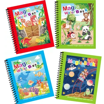 Wasser Zeichnung Magisches Buch Wiederverwendbare Kinder Montessori Spielzeug Malbuch mit Nachfüllbaren Wasser