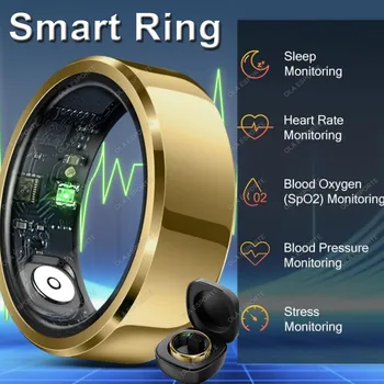 2025 Smart Ring Blutdruck Herzfrequenz Schlafüberwachung Smartring IP68 & 5ATM Wasserdichter Multisportmodus