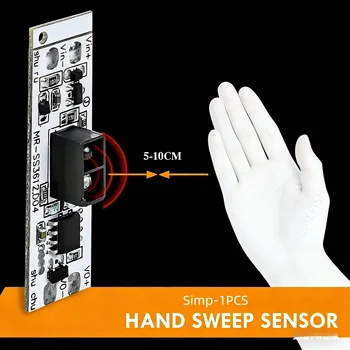 HOMEFISH Handbewegungssensor-Schaltmodul LED-Beleuchtung für Schränke, Kleiderschränke, Schuhregale 5V-12V-24V