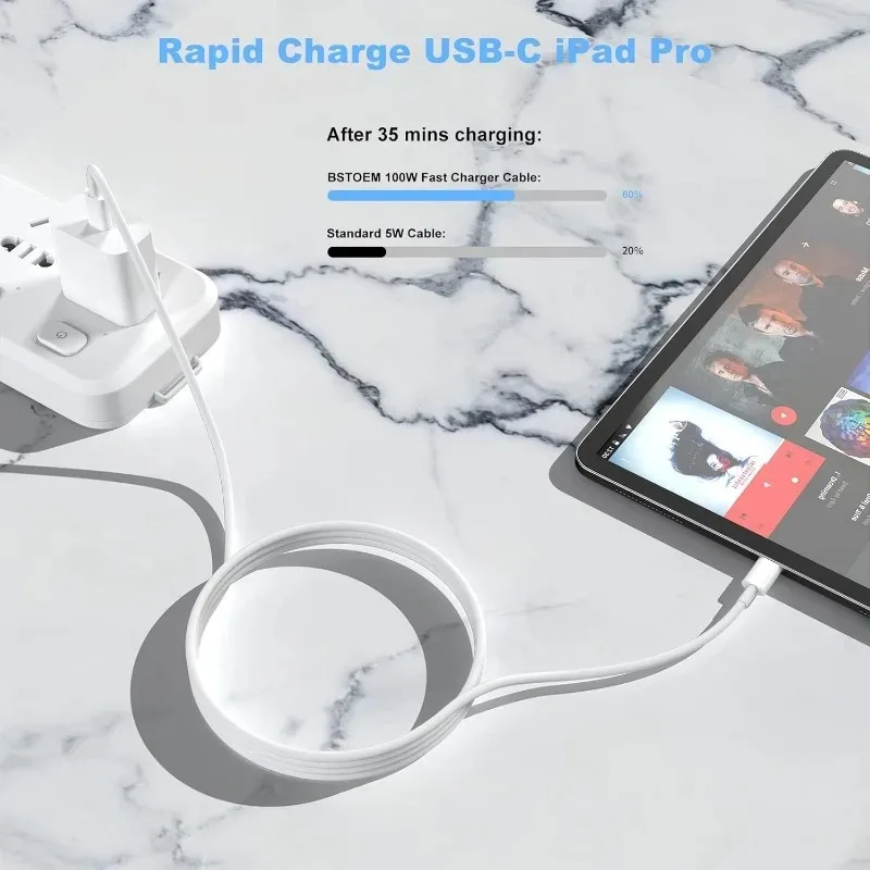 3-teiliges USB-C-auf-USB-C-Kabel, 100W Superschnelles – Bild 4