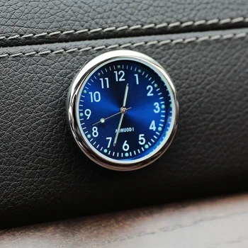 Auto Uhr Leuchtende Auto Ornament Mini Autos Interne Stick-On Digital Uhr Mechanik Quarz Uhren 40mm 43mm