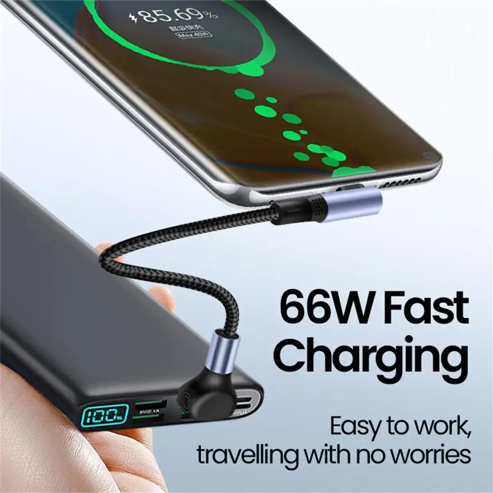 Kurzes USB-C Kabel 66 W, USB-A oder USB-C auf USB-C, ab 15 cm – Bild 2