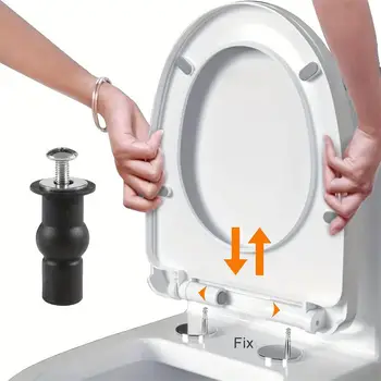 Expansion Schraube Wc-sitz Top Fix Sitz Scharnier Loch Befestigungen Gut Mutter Schraube Gummi (2 Stück)