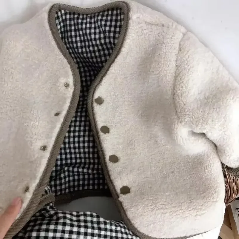 Neue Herbst und Winter Neue Warme Jacke Kinder Zwei Seiten – Bild 5