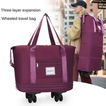Reisetasche, Rucksack mit Großer Kapazität, Zerlegbare Universal-Rollentasche, Sporttasche, Tragbare