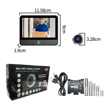 4,3 Zoll WLAN Digitaler Türspion Tuya Smart Life Augen-Kamera mit Menschenerkennung 3MP 120° °