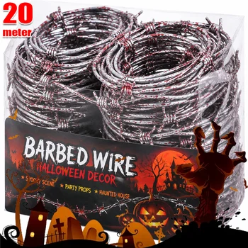 Stacheldraht-Halloween-Requisite für Zaun-Dekoration, Simulierter Kunststacheldraht, Spukhaus-Party-Zubehör