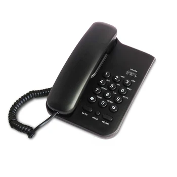 Schnurgebundenes Telefon, einfaches Festnetztelefon für Senioren, analoges Heimtelefon mit Stummschaltung