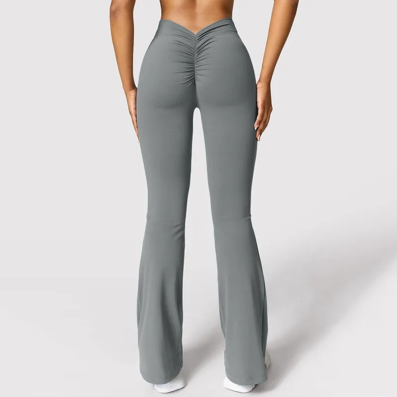Mode Micro Horn Leggings Frauen V-back Taille Sport Hosen – Bild 5