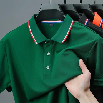2025, neues Herren-Poloshirt, lässig, einfarbig, kurzärmelig, Sommer, modisch und bequem, vielseitiges
