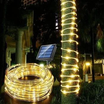 300LED Solar Seil Streifen Licht Im Freien Wasserdichte Lichterketten Weihnachten Dekor für Garten Rasen Baum