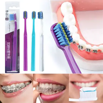 Oral Hygiene Interdentalbürste Weiche Borsten PP Griff Kieferorthopädische Reinigung Pinsel Oral Health Care