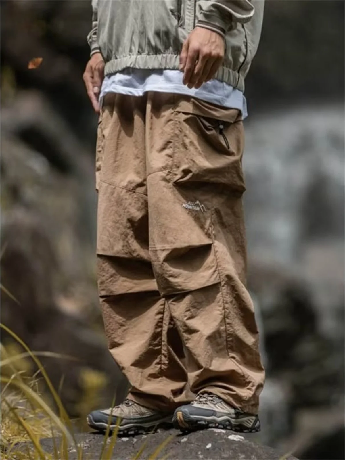 Herren Frühling und Herbst neue wasserdichte Hip Hop – Bild 4