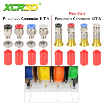 XCR 3D-Drucker-Filament-Trockner-Box, pneumatischer Anschluss mit Mutter für PLA-ABS-Filamente, 2,5 x 4 mm