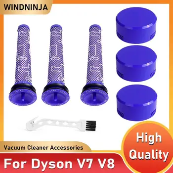 Ersatz-Vorfilter und Nachfilter für Dyson V7 V8 Akku-Staubsauger, Vorfilter + HEPA-Nachfilter-Set, Zubehör