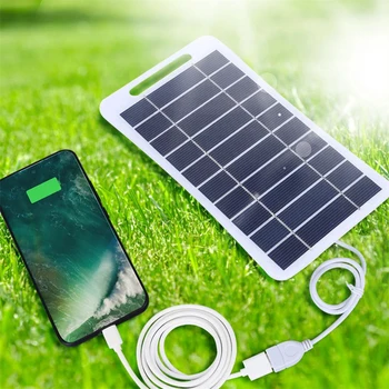 2W 5W Solarpanel mit USB wasserdicht Outdoor Wandern und Camping tragbare Batterie Handy Lade Bank Lade Panel