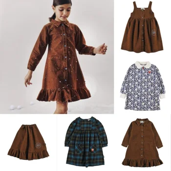 Kinderkleid AW26 Mädchen Niedliches Modisches Kleid Bedrucktes Kinder-Baumwoll-Oberteil Kleidung