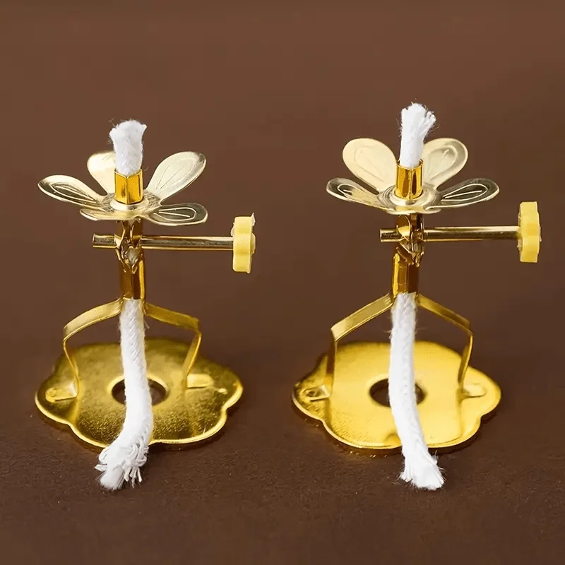 1 Stück eleganter goldener Kerzenhalter mit verstellbarem – Bild 4