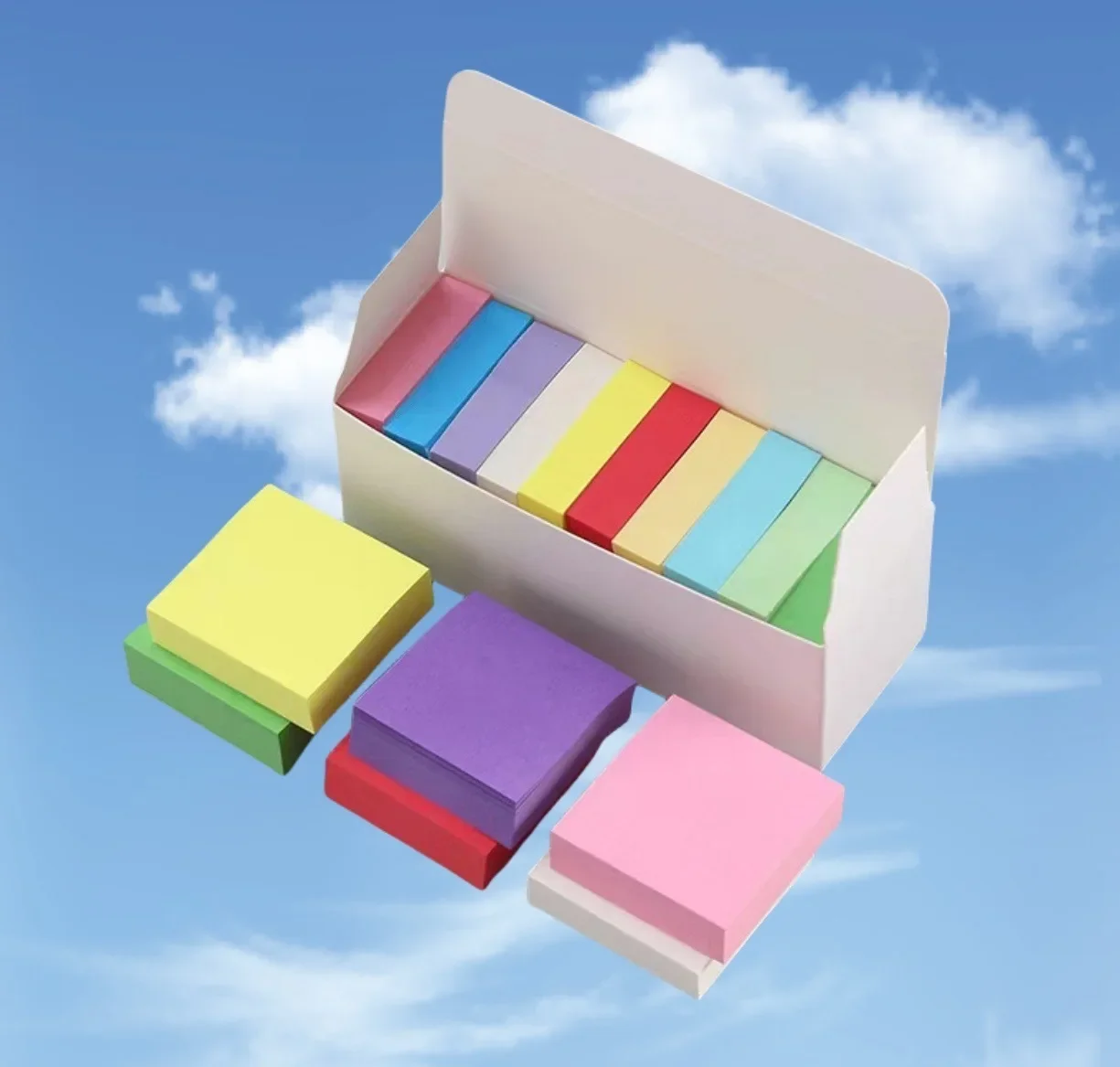 11-teiliges Set fluoreszierender Haftnotizen, Post-its – Bild 6