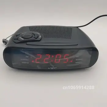 Weckerradio mit AM/FM-Digital-LED-Anzeige mit Schlummerfunktion, Batterie-Backup-Funktion