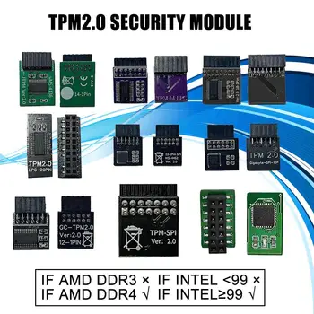 TPM 2.0 Sicherheitsmodul 12, 14, 18, 20-polig für ASUS MSI GIGABYTE ASRock Verschlüsselung Sicherheitsmodul