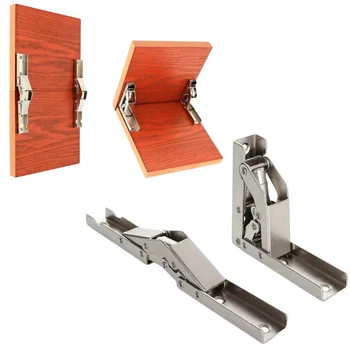 90 Degree Folding Door/Shelf Hinge Hidden Bracket Table Holder Furniture Parts 90/180 Degree Flat (2 Stück)