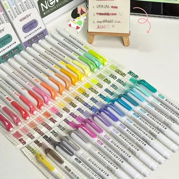 15 Farben kreatives doppelköpfiges Textmarker-Set für Studenten, Klassenzimmer, farbiger Markierungsstift