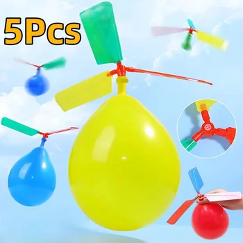 Propeller-Ballon-Helikopter-Spielzeug DIY Ballon mit Pfeife Outdoor Fliegender Ballon (5 Stück)