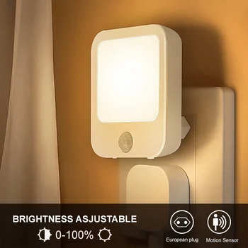 Nachtlicht Motion Sensor Mit LED Licht EU Stecker Lampen Kinder Nachtlicht Drahtlose Nacht Lampe