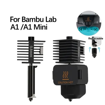 Hotend-Kit für Bambu Lab A1/A1 Mini/A2L, schnelle Hot-End-Baugruppe, 0,2/0,4/0,6/0,8 mm, Düse aus gehärtetem