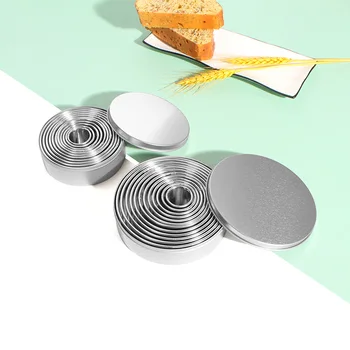 Keks Form Edelstahl Runde Teig Cutter Knödel Haut Form Küche Cookie Cutter Set Backen Kreis Gebäck (11 Stück)