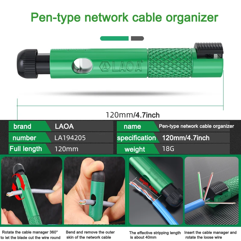 Netzwerkkabel-Entdriller für Cat 5e, Cat 6 und Cat 7 – Bild 5