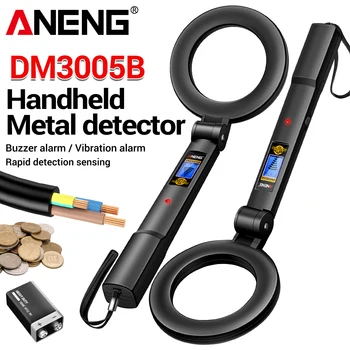 ANENG DM3005B Handheld-Metalldetektor mit Vibrations- und Doppelalarm für Prüfungen, Schule, Flughafen